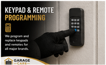 Garage door keypad and remote programming Charlotte NC