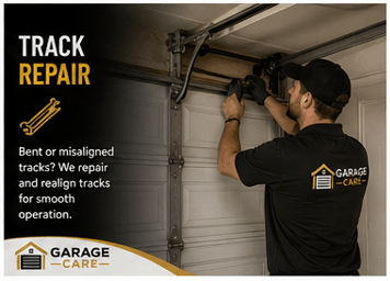 Garage door track repair Charlotte NC