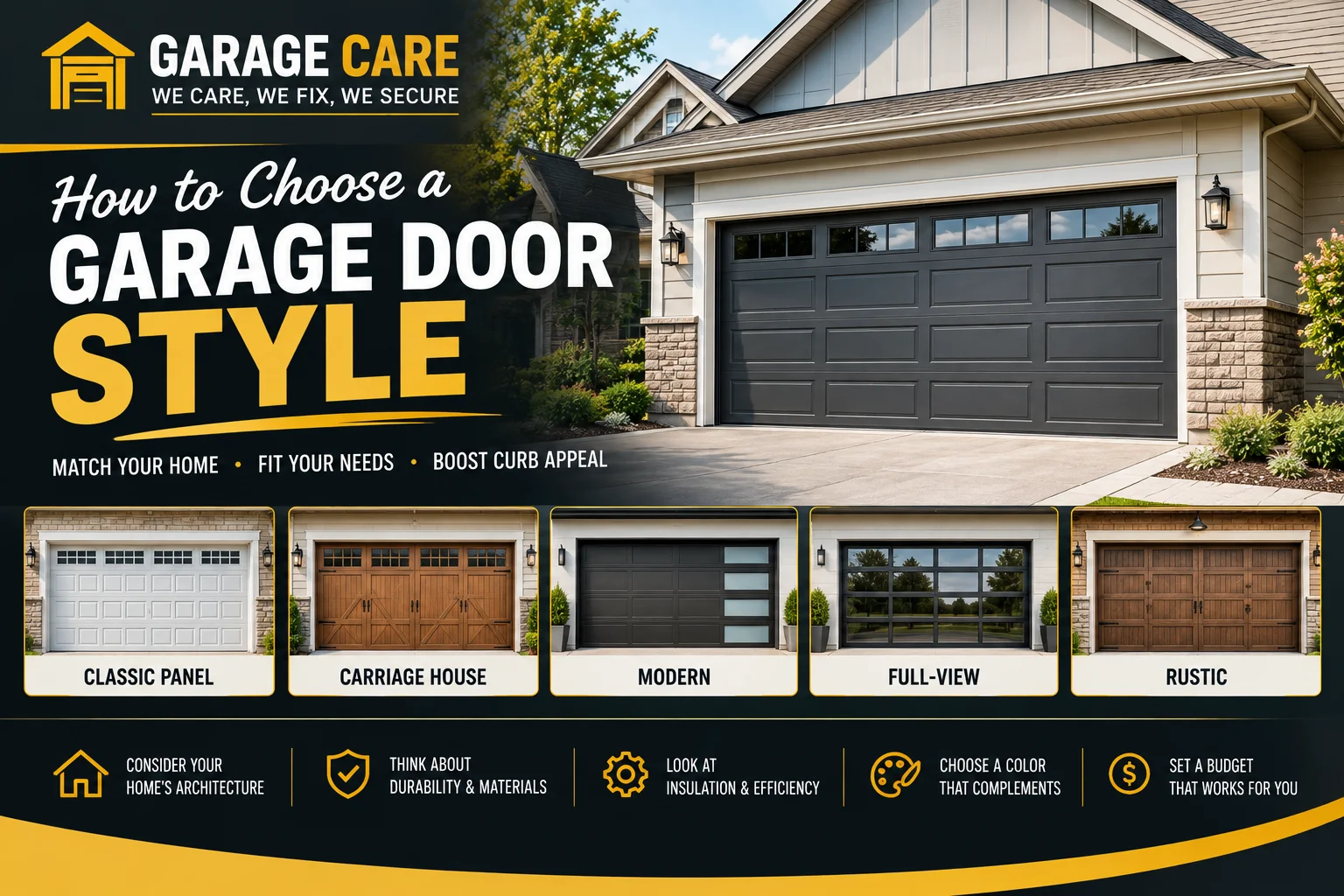 how to choose a garage door style