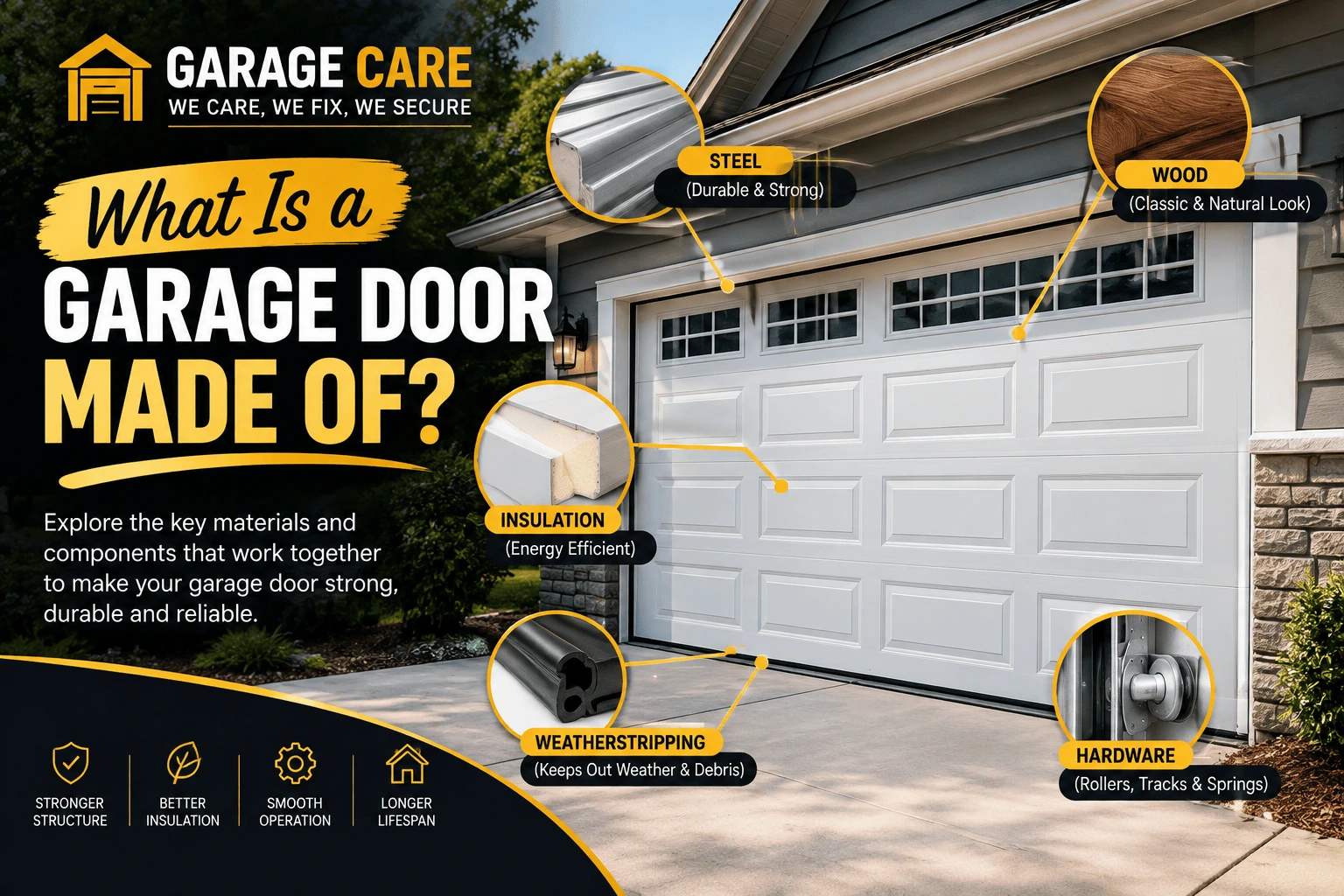 what is a garage door made of